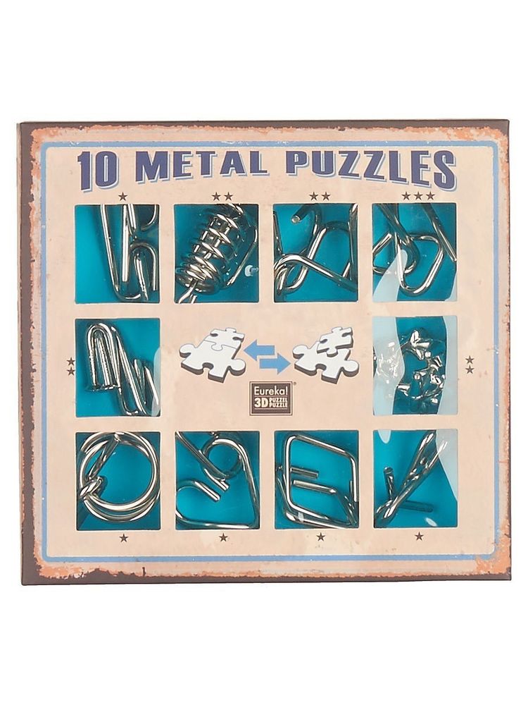 Набор Eureka Синий из 10 металлических головоломок