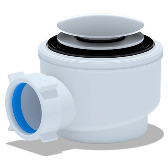 Сифон для душевого поддона 1 1/2х50 хром клик-клак E410CL