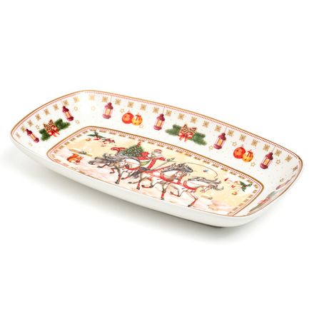 БЛЮДО LEFARD "ТРОЙКА" ПРЯМОУГ. 25*16*3 СМ БЕЛОЕ (КОР=12ШТ.)