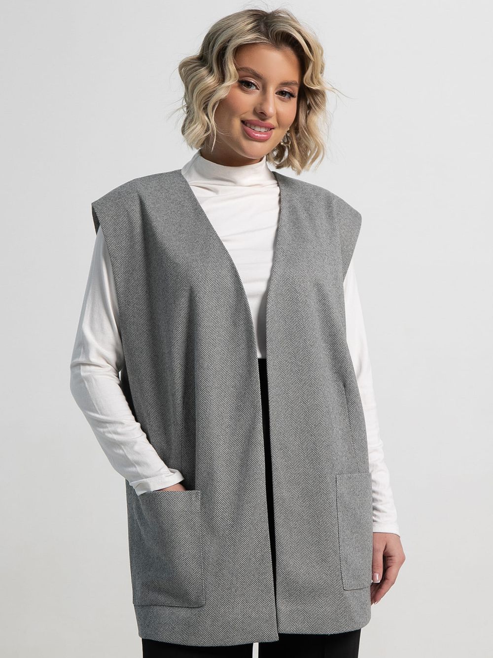 Жилет Заверши образ (серый) Б15144-16М LT Collection