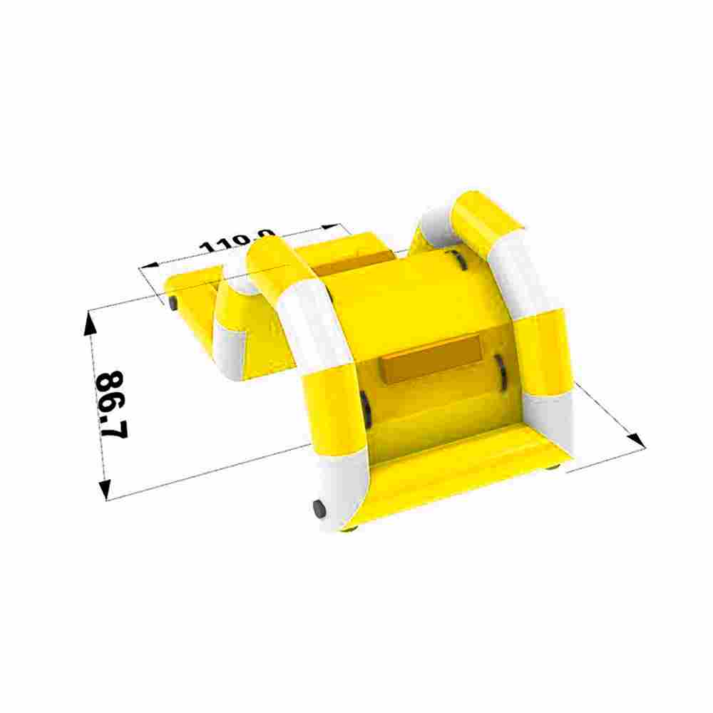 Надувная лестница для бассейна из ПВХ с бассейном, жёлтый, 1.82*1.1*0.87 м