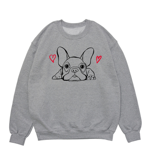 Свитшот двусторонний "Французский бульдог - любовь"