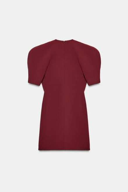 ZARA КОРОТКОЕ ПЛАТЬЕ — ZW COLLECTION, ГРАНАТОВЫЙ