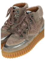 Кеды высокие жен. Voile Blanche EVA серый с мехом роз.