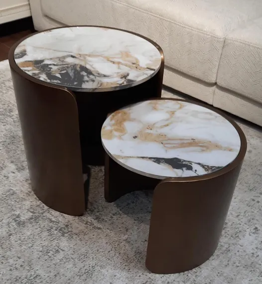 Журнальный столик Savoy Ø45х45 см, белая керамика