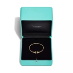 Браслет из жёлтого золота с бриллиантами, Tiffany 💠 T Wire Collection Pave