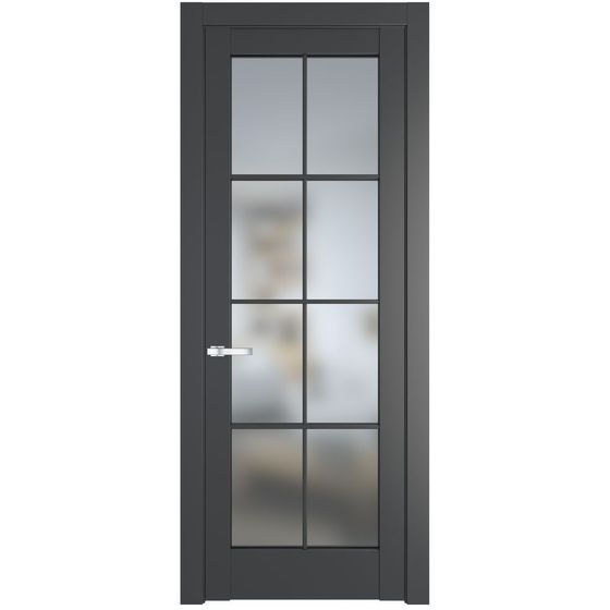 Межкомнатная дверь эмаль Profil Doors 4.1.2 (р.8) PD графит стекло матовое