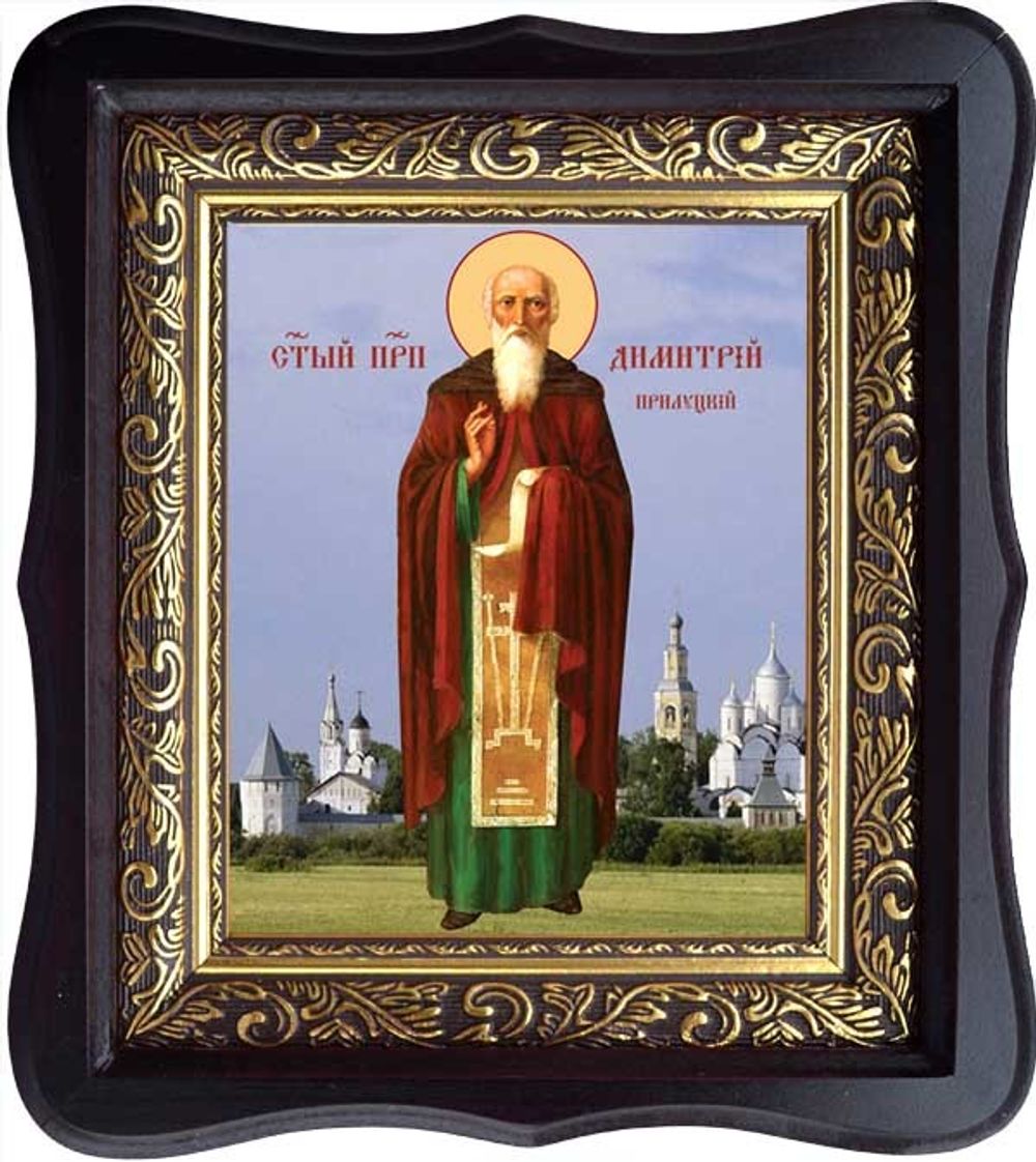 Димитрий Прилуцкий, Вологодский, Преподобный игумен. Икона на холсте.