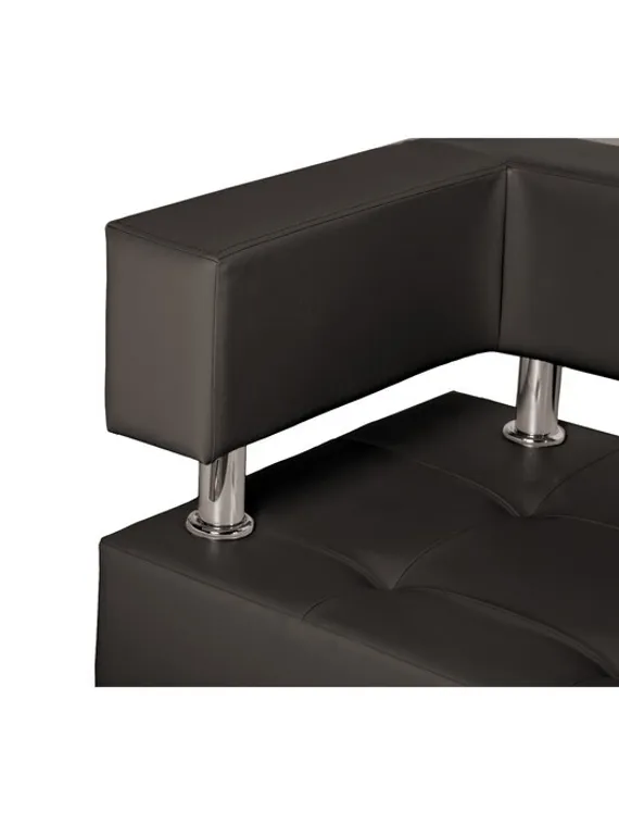 Диван 2-х местный "Борк", черный глянец