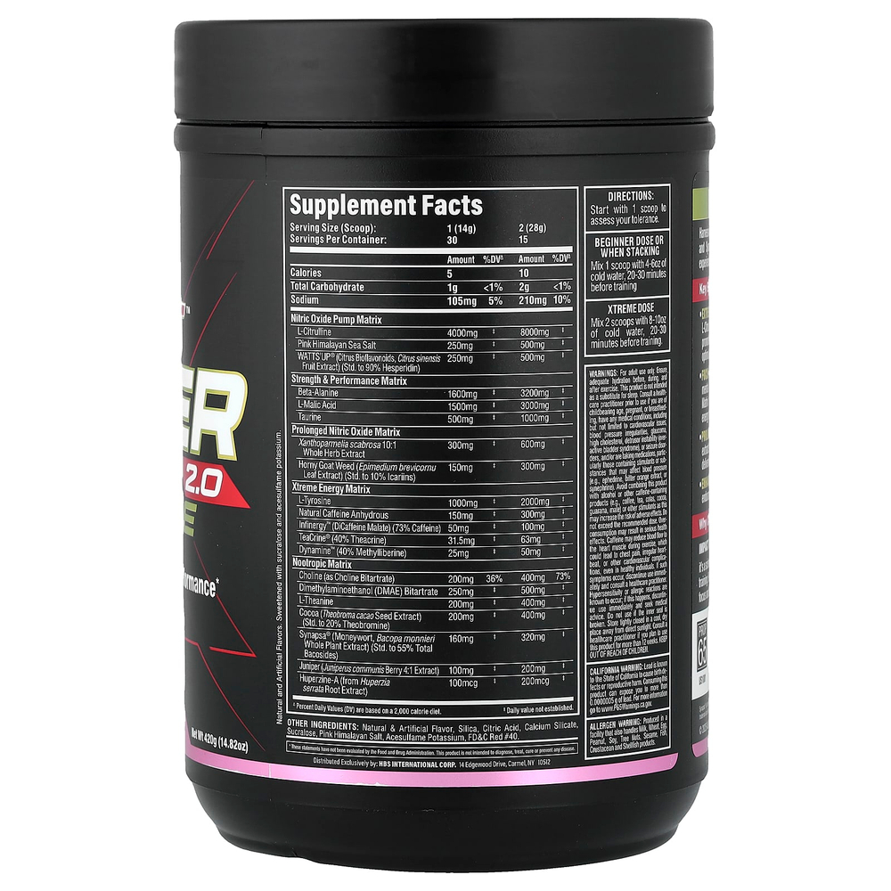 ALLMAX, Impact™ Igniter Xtreme 2.0, со вкусом жевательной резинки, 420 г (14,82 унции)