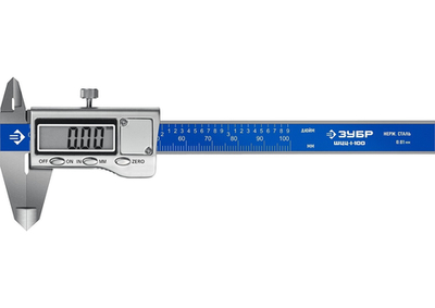 ЗУБР ШЦЦ-I-100-0.01, 100 мм, электронный штангенциркуль, Профессионал (34463-100)