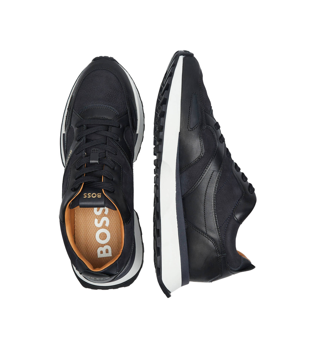 Кожаные кроссовки jonah BOSS BLACK - черный(50523095)