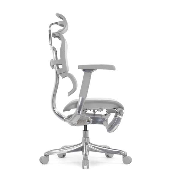 Кресло FALTO Ergohuman Luxury 2 с подножкой ( серый каркас /сетка светлаяT-168-B2 Natural)