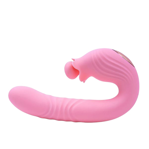 Розовый вибратор для стимуляции точки G Selove Campanula Thrusting & Stroking G-Spot Vibrator Pink