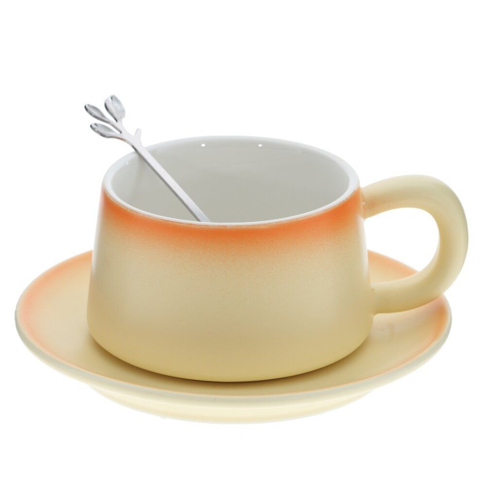 GAEM Кружка с блюдцем и ложкой, 250 мл, L16 W15 H8 см, 4в.