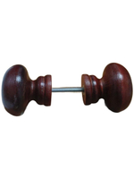 Ручка деревянная кнопка межкомнатная, для двери ( мокко) 60 мм