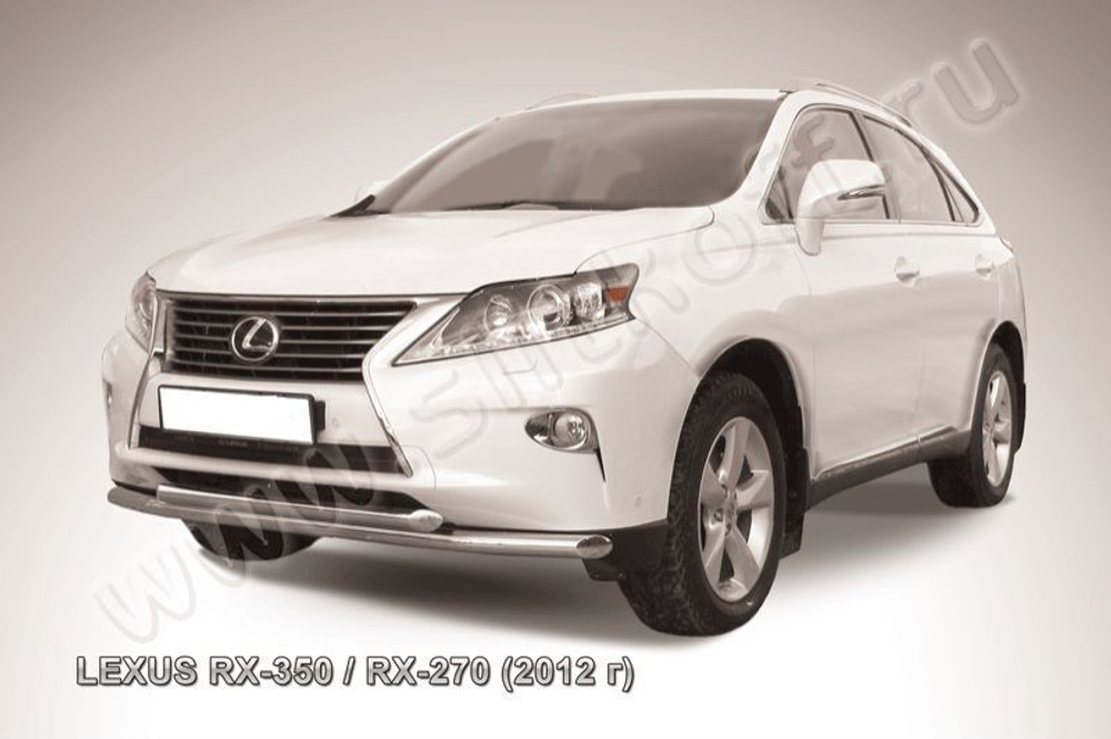 Защита переднего бампера (нержавейка) Lexus RX-350 RX-270 (2012-2015) d57+d57