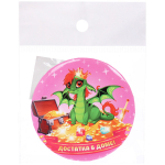 Зеркало косметическое «Денежный Дракон Рора», d-7.5см (пакет с подвесом)