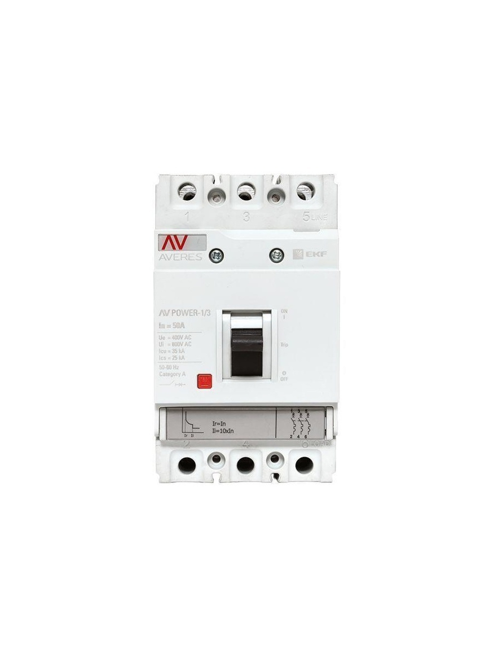 Выключатель автоматический 3п 50А 35кА AV POWER-1/3 TR AVERES EKF mccb-13-50-TR-av