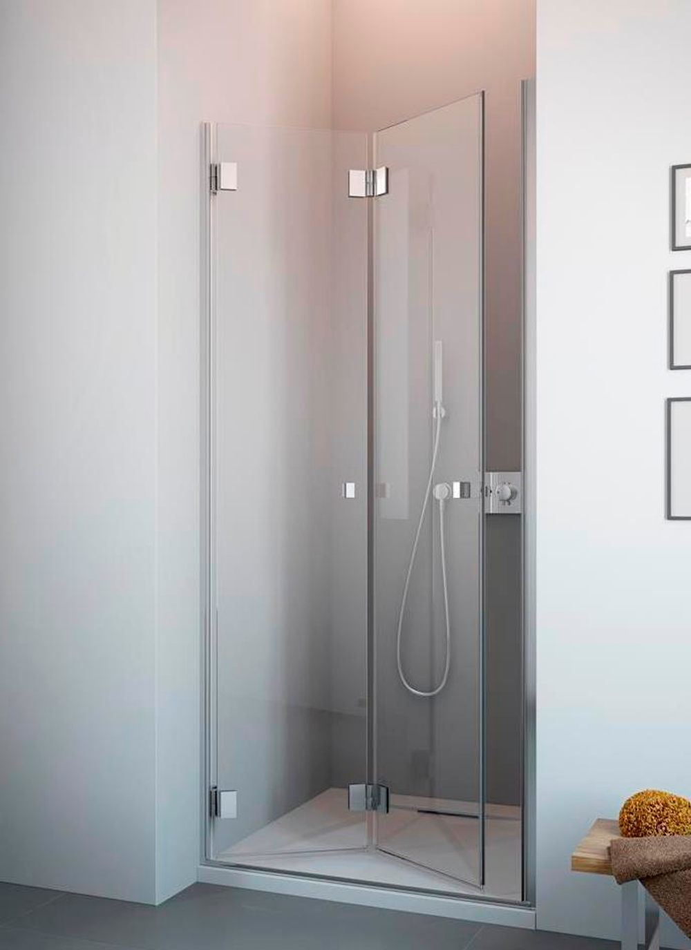 Душевая дверь Radaway Carena DWB 80L 80x195 см. левая, крепится слева, профиль хром, стекло прозрачное 34512-01-01NL