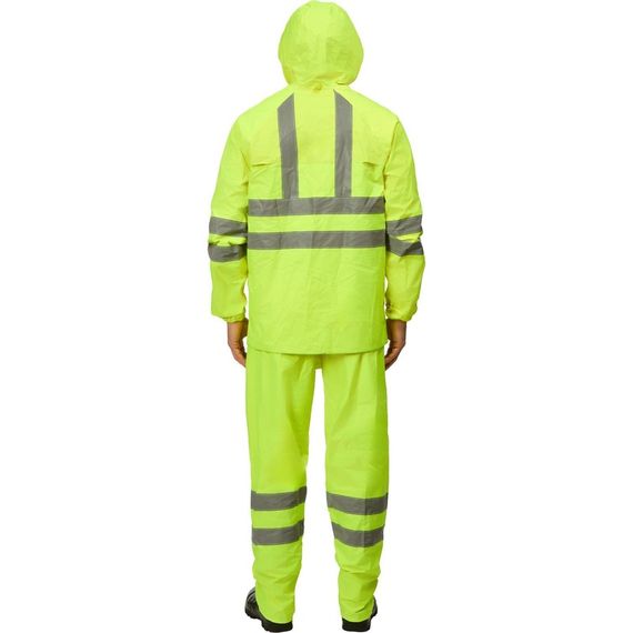 Костюм сигнальный влагозащитный Extra-V-КБР полиэфир с ПВХ покрытием лимонный с СОП