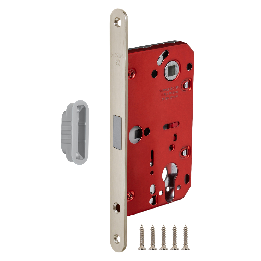 Корпус врезного замка MAGNM85C-50/BL INOX SN-3 матовый никель (блистер)