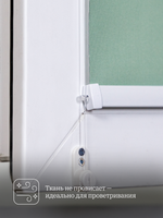 Штора рулонная Блэкаут Натали Зеленая Премиум