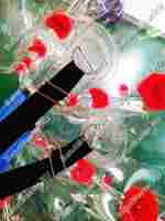 Бампербол ТПУ, диаметр 1 м, с красными держателями