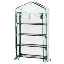 Чехол для теплиц GREEN APPLE GA-House-4-PVC cover на молнии 1250х690х300 мм | Теплица