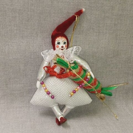 Ёлочная игрушка Гном с хлопушкой