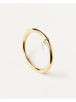 Кольцо женское PDPaola Rain Solitary серебро 925 пробы покрытое золотом 750 пробы AN01-966