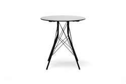 "Конте" интерьерный стол из HPL круглый Ø70см, цвет "серый гранит"