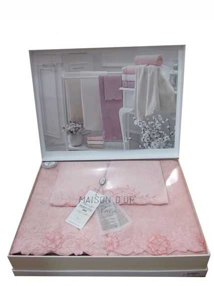 Набор полотенец LAURETTE - ЛАУРЕТТЕ 3пр 30х50 50х100 и 90х150 Maison Dor (Турция)