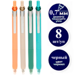 Ручка гелевая DELI "NS666" 0,7 мм, автоматическая, черная