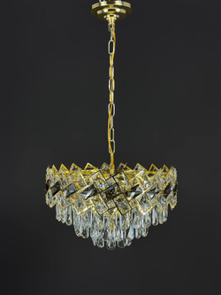 Люстра Lanbos, E14, 6 лампочек, мощность 240Вт, золотая, для кухни/спальни/гостиной