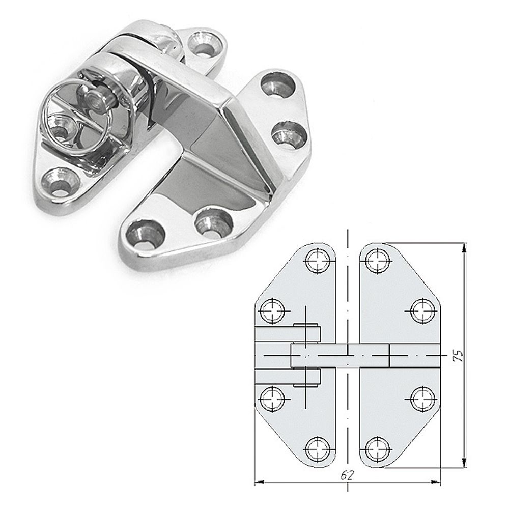 Петля разъемная 75х62 мм