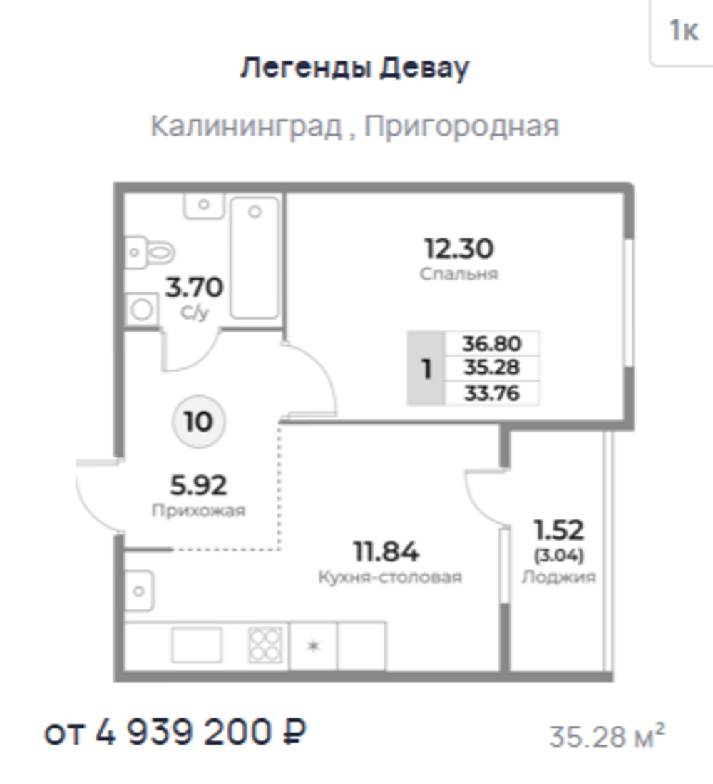 Жилой Комплекс "ЛЕГЕНДЫ ДЕВАУ" Комфорт-класс г. Калининград, ул. Пригородная