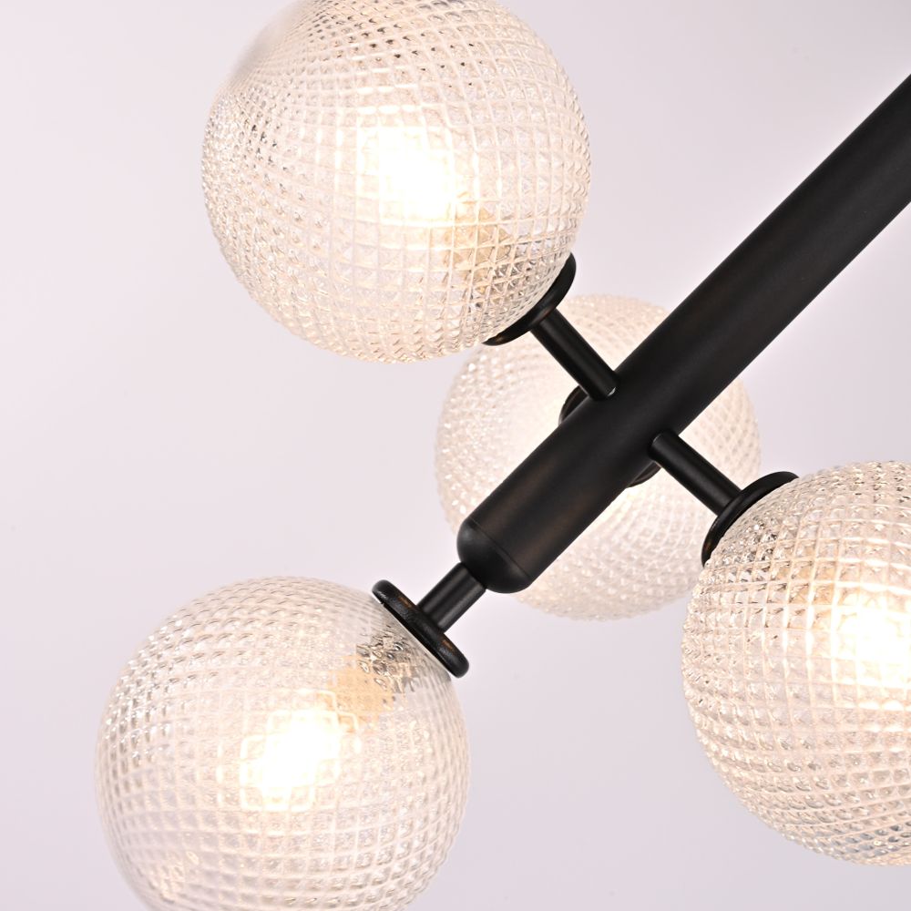 Подвесной светильник RAFFIN 4 Transparent Black