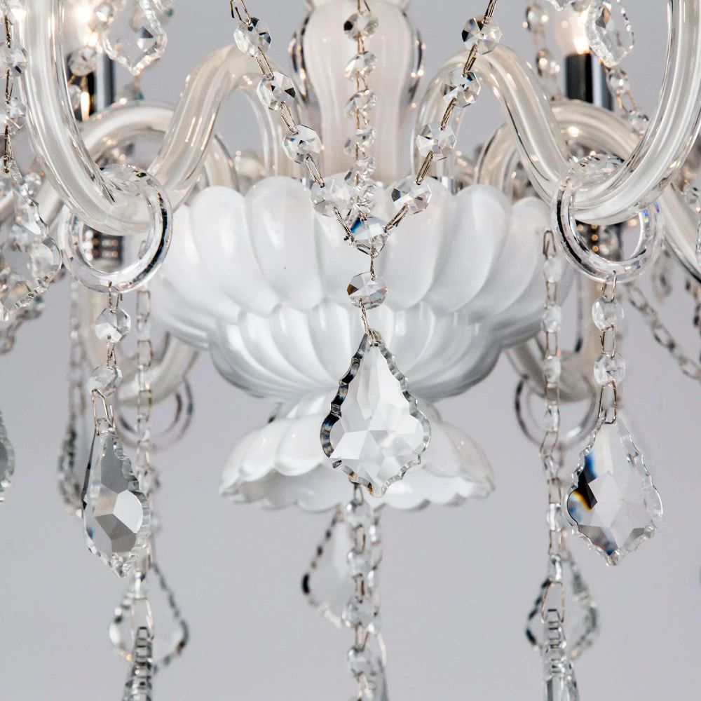 Citilux Финка CL353161 Люстра стеклянная подвесная Белая