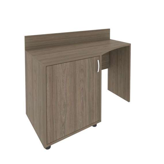 Light Стол (узкий) с тумбой и бортиком С-СТУ-120 (L) Вяз Благородный 1200*550/400*750