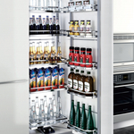 Высокий вращающийся выдвижной блок для хранения, 565x500x1825 мм, 6 уровней