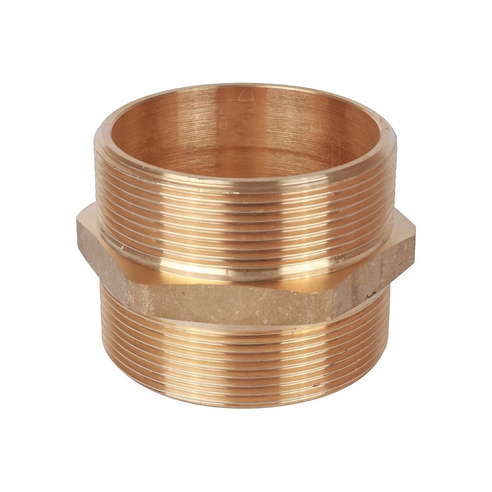 Ниппель STOUT SFT 0003 - 2"1/2 (для стальных труб, латунь без покрытия)