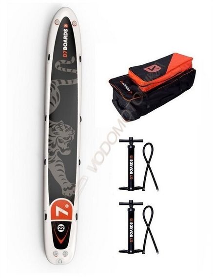 Надувная доска для SUP серфинга D7 Boards Tiger 22.0