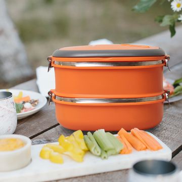 Ланч бокс двойной 1800 мл. Kamille КМ 2109 пластик, нержавеющая сталь