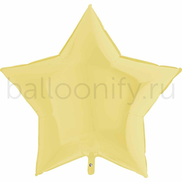 Фольгированная фигура, звезда, 36"/91СМ Пастель Matte Yellow