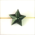 Звезда на погоны н/о рифленая большая оливковая