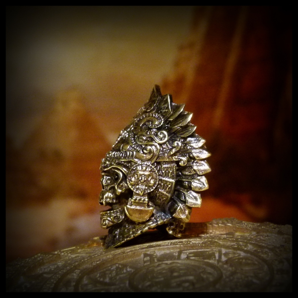 Бусина "Жрец Инти" для темляков или браслетов , латунь