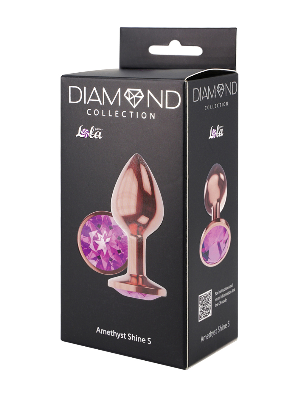 Анальная Пробка Diamond Amethyst Shine S Розовое Золото 4025-01lola