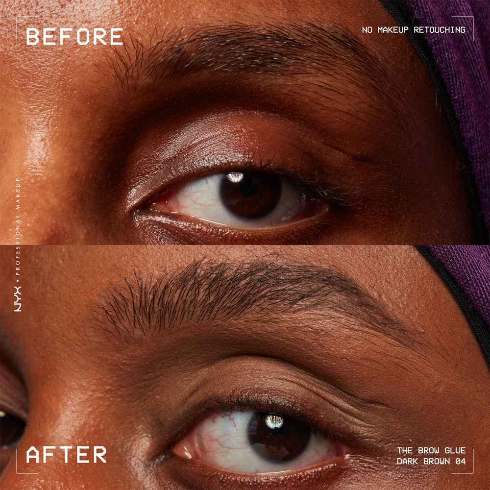 NYX Professional Makeup The Brow Glue - Гель для бровей оттенок 04 Dark Brown, 5 g