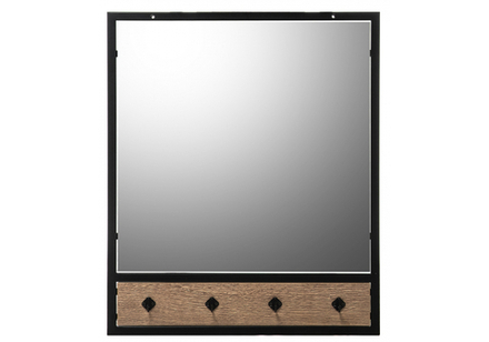 Прихожая Woodville Персей дуб велингтон, черный матовый